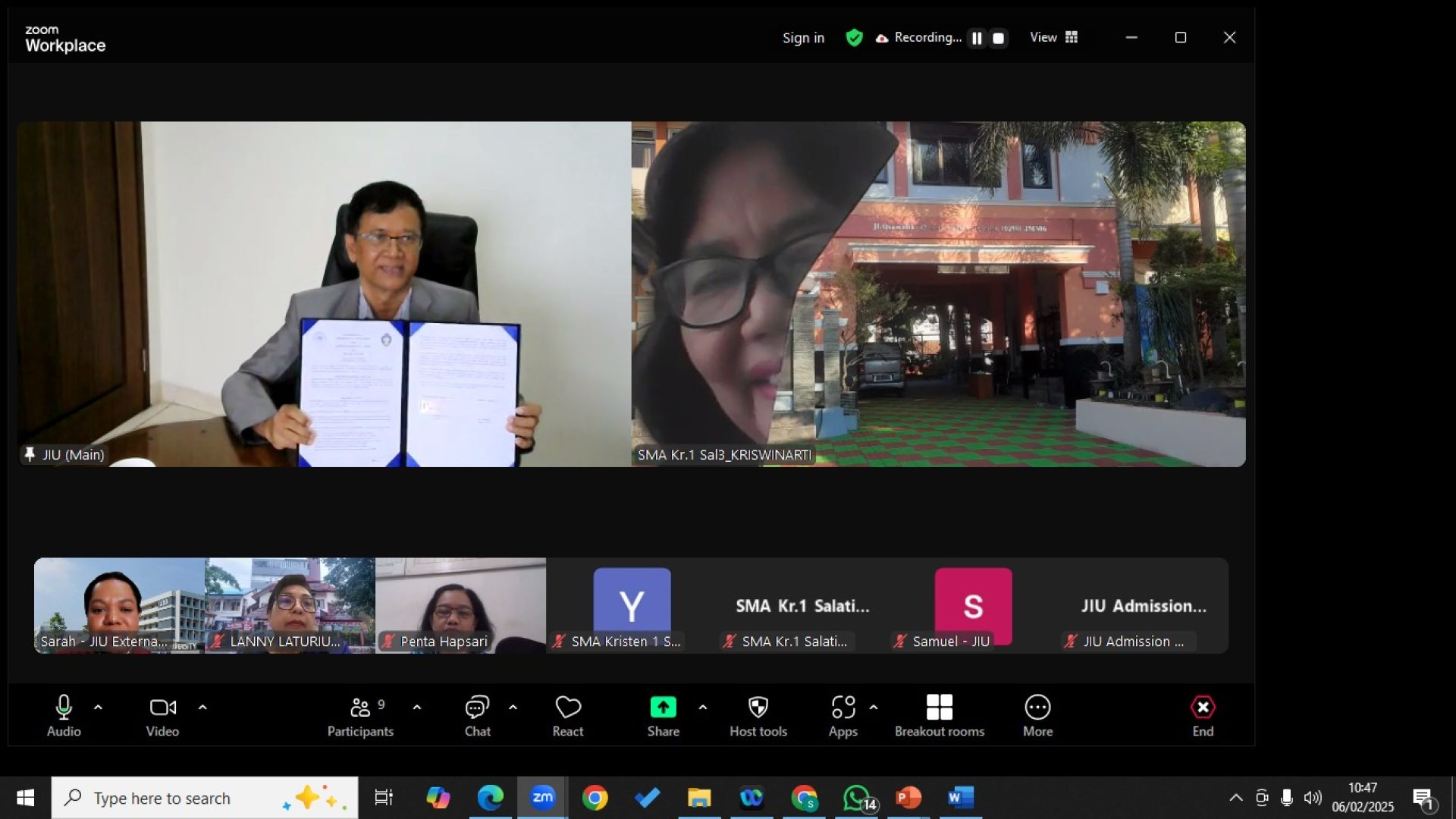 MoU SMA Kristen 1 Salatiga