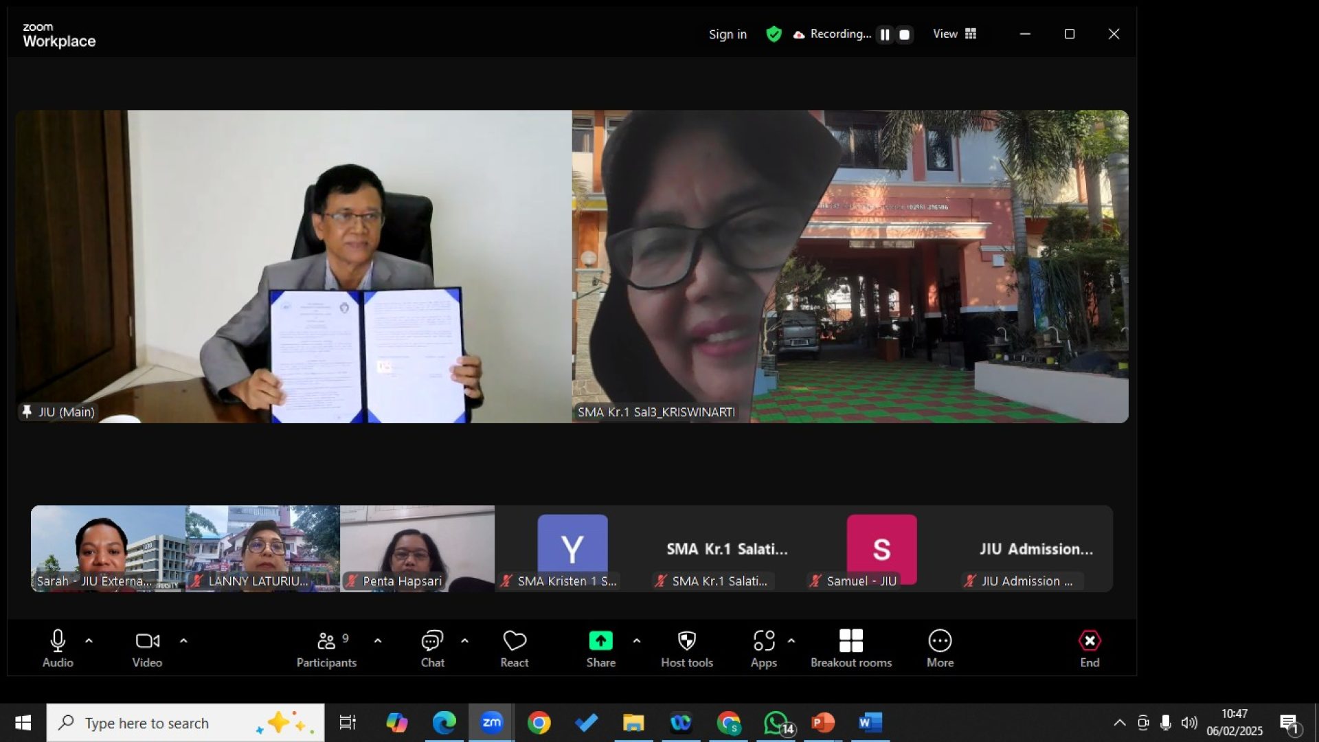 MoU SMA Kristen 1 Salatiga